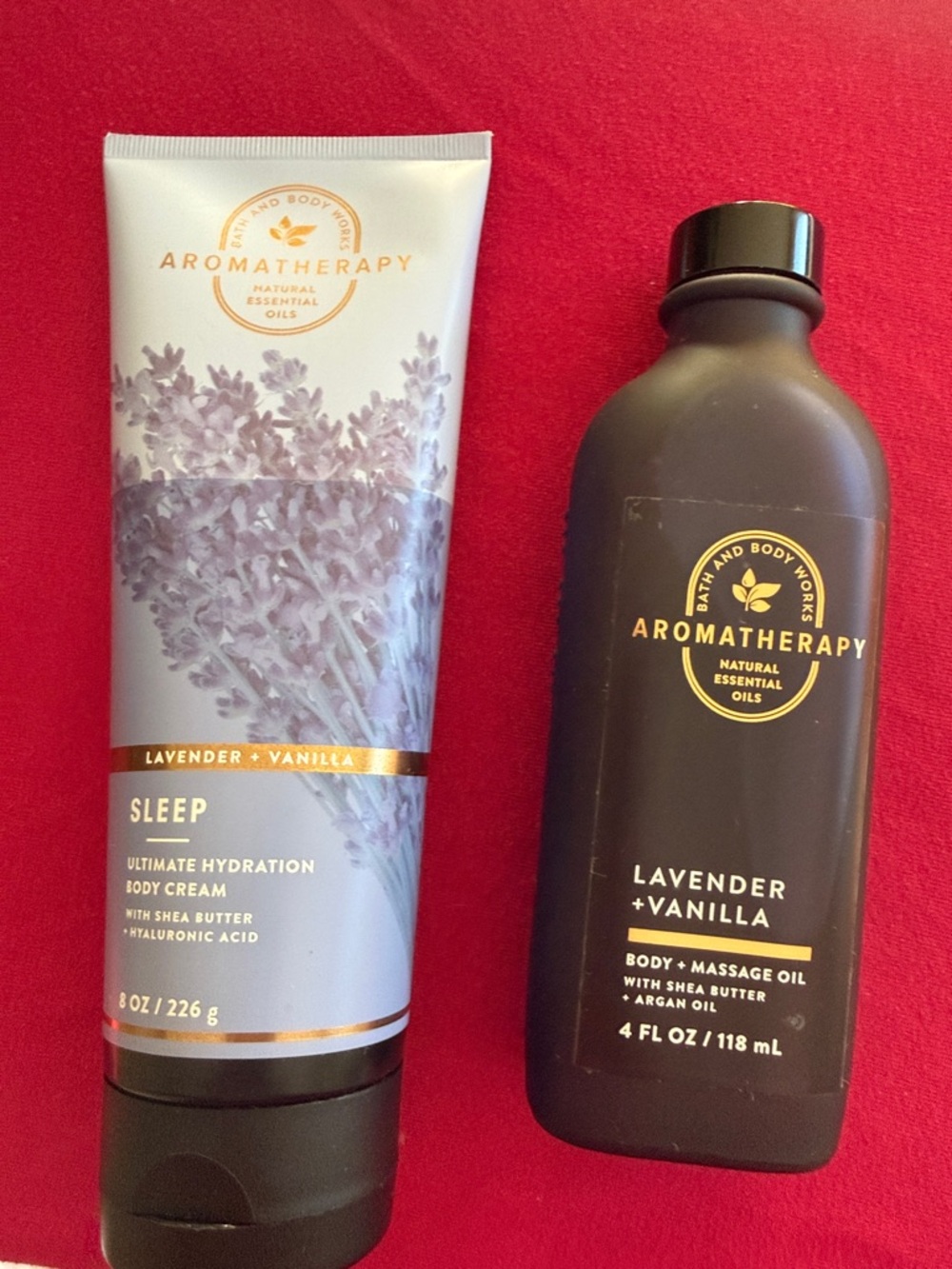 therapy Lavender + Vanilla Sleep Body Cream & Massage Oil Set - Lavender